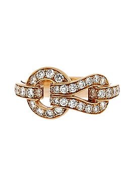 Cartier Agrafe Ring 18K Rose Gold with Diamonds Small (view 1)