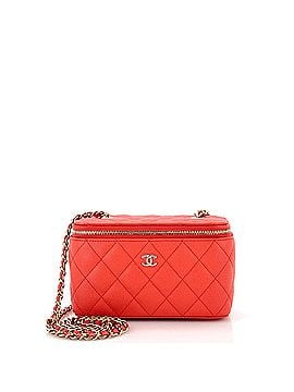 Chanel Classic Vanity Case with Chain Quilted Caviar Small (view 1)