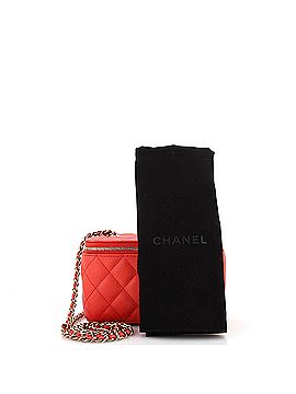 Chanel Classic Vanity Case with Chain Quilted Caviar Small (view 2)