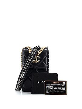 Chanel 19 Vertical Phone Holder with Chain Quilted Lambskin (view 2)