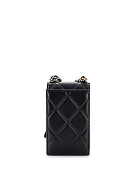 Chanel 19 Vertical Phone Holder with Chain Quilted Lambskin (view 2)