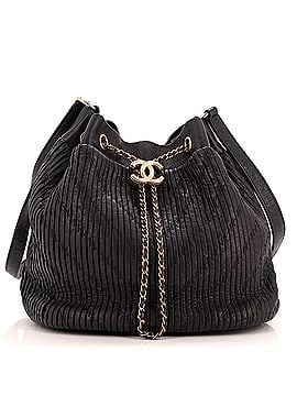 Chanel Coco Pleats Drawstring Bag Pleated Crumpled Calfskin Medium (view 1)