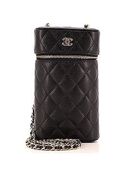 Chanel Classic Vanity Phone Holder with Chain Quilted Caviar (view 1)