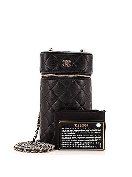 Chanel Classic Vanity Phone Holder with Chain Quilted Caviar (view 2)