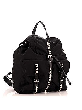 Prada New Vela Backpack Tessuto with Studded Leather (view 2)