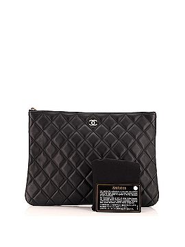 Chanel O Case Clutch Quilted Lambskin Medium (view 2)