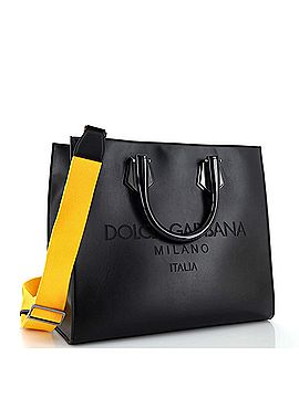 Dolce & Gabbana Edge Logo Tote Leather with Plexiglass Large (view 2)