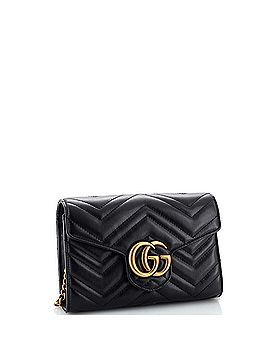 Gucci GG Marmont Chain Wallet Matelasse Leather Mini (view 2)