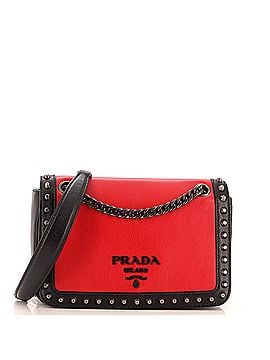 Prada Chain Flap Bag Studded Glace Calf Small (view 1)