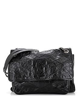 Saint Laurent Niki Chain Flap Bag Matelasse Chevron Leather Large (view 1)