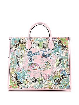 Gucci Gucci Tiger Convertible Open Tote Printed Leather Medium (view 1)