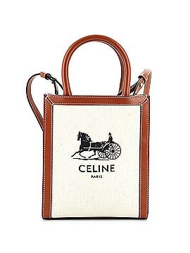Céline Sulky Vertical Cabas Tote Canvas with Leather Mini (view 1)