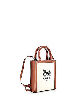 Céline Sulky Vertical Cabas Tote Canvas with Leather Mini (view 2)