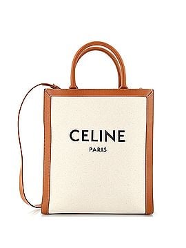 Céline Vertical Cabas Tote Canvas with Leather Small (view 1)
