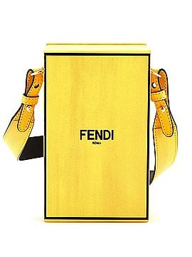 Fendi Logo Vertical Box Crossbody Bag Leather (view 1)