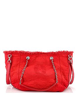 Chanel Double Face Deauville Tote Fringe Quilted Canvas Small (view 1)