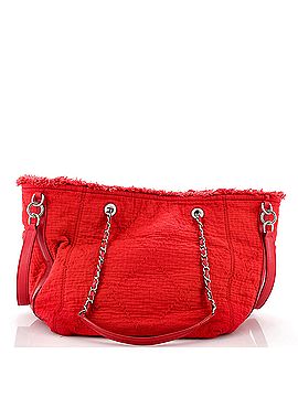 Chanel Double Face Deauville Tote Fringe Quilted Canvas Small (view 2)