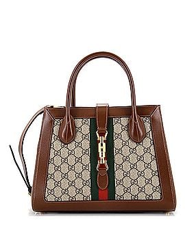 Gucci Jackie 1961 Web Tote GG Canvas and Leather Medium (view 1)