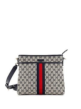 Gucci Front Pocket Web Messenger GG Canvas Small (view 1)