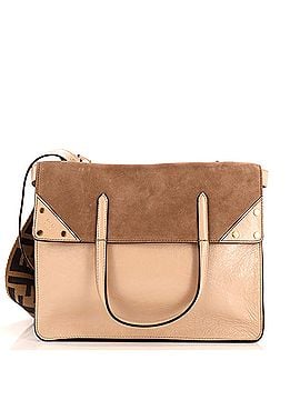 Fendi Flip Tote Leather with Suede Large (view 1)
