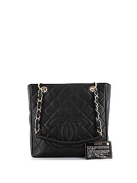 Chanel Petite Shopping Tote Quilted Caviar (view 2)