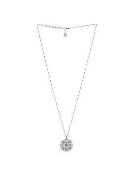 Gucci Icon Blooms Pendant Necklace 18K White Gold and Enamel (view 2)