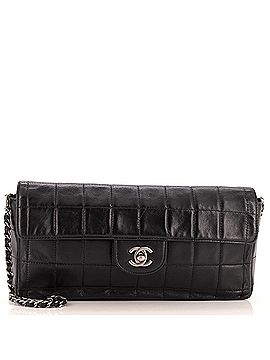 Chanel Chocolate Bar Flap Bag Quilted Lambskin East West (view 1)