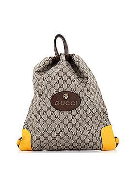 Gucci Neo Vintage Drawstring Backpack GG Coated Canvas Large (view 1)