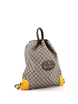 Gucci Neo Vintage Drawstring Backpack GG Coated Canvas Large (view 2)