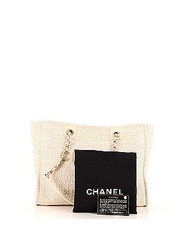 Chanel Deauville Tote Raffia with Glitter Detail Small (view 2)