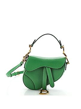Christian Dior Saddle Handbag with Strap Leather Micro (view 1)
