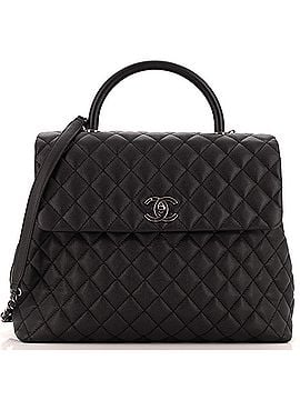 Chanel Coco Top Handle Bag Quilted Caviar Large (view 1)