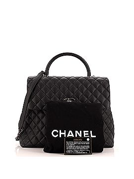 Chanel Coco Top Handle Bag Quilted Caviar Large (view 2)