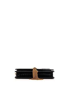 Saint Laurent Classic Monogram Tassel Chain Wallet Crocodile Embossed Leather (view 2)