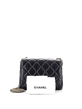 Chanel Chain Woven CC Square Accordion Flap Bag Quilted Lambskin Mini (view 2)