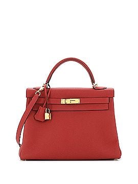 Hermès Kelly Handbag Red Togo with Gold Hardware 32 (view 1)