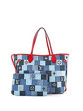 Louis Vuitton Neverfull Tote Damier and Monogram Patchwork Denim MM (view 2)