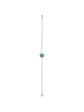 Tiffany & Co. T Circle Chain Bracelet 18K White Gold with Turquoise and Diamonds (view 2)