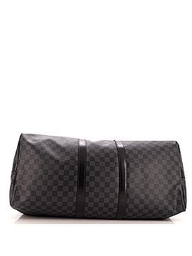 Louis Vuitton Keepall Bandouliere Bag Damier Graphite 55 (view 2)