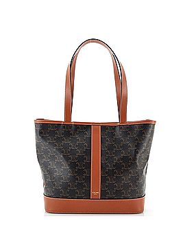 Céline Cabas Tote Triomphe Coated Canvas Small (view 1)