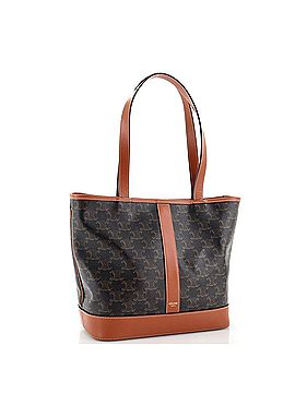Céline Cabas Tote Triomphe Coated Canvas Small (view 2)