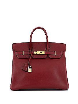 Hermès HAC Birkin Bag Red Courchevel with Gold Hardware 32 (view 1)