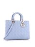 Christian Dior 100% Leather Blue Lady Dior Bag Cannage Quilt Lambskin Large One Size - photo 3
