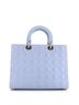 Christian Dior 100% Leather Blue Lady Dior Bag Cannage Quilt Lambskin Large One Size - photo 4