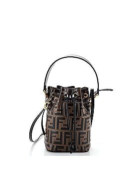 Fendi Mon Tresor Bucket Bag Zucca Embossed Leather Mini (view 1)