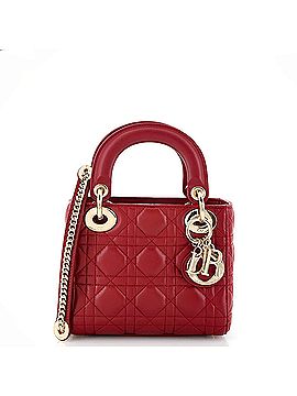 Christian Dior Lady Dior Chain Bag Cannage Quilt Lambskin Mini (view 1)