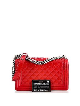 Chanel Boy Flap Bag Quilted Plexiglass Patent Old Medium (view 2)