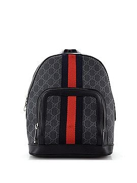 Gucci Web Zip Pocket Backpack GG Coated Canvas Small (view 1)