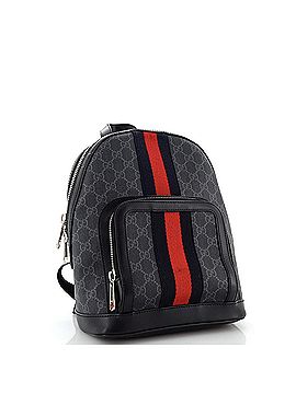 Gucci Web Zip Pocket Backpack GG Coated Canvas Small (view 2)