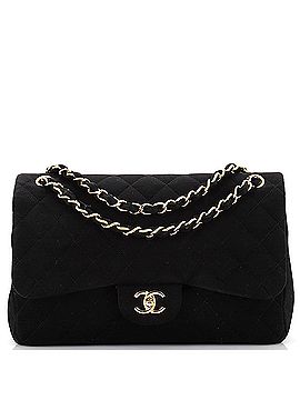 Chanel Classic Double Flap Bag Quilted Jersey Jumbo (view 1)
